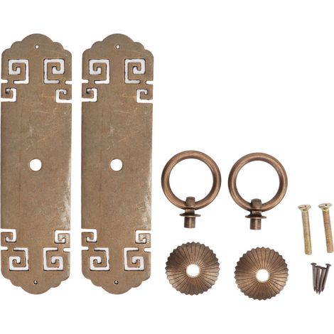 Antike Chinesische Schubladengriffe Aus Messing, Retro-glücksmotiv, Patinierte Bronze-möbelgriffe Für Schrank Und Kommode