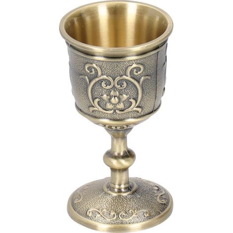 Vintage-weinglas Aus Bronze, Gravierter Kelch Im Europäischen Königsstil Für Whisky Und Partys