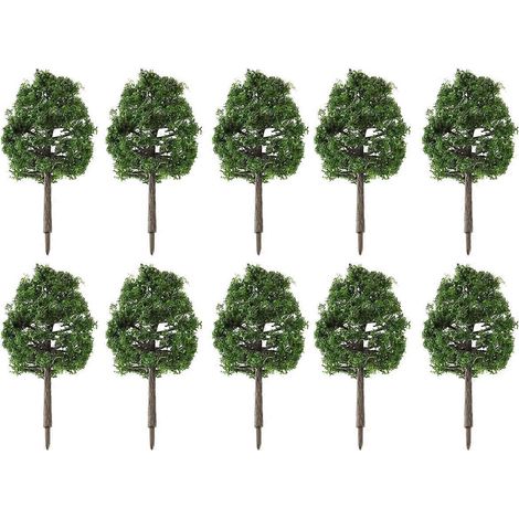 Winomo Set Mit 20 Miniaturbäumen, 9 Cm, Für Die Gartengestaltung (dunkelgrün) – 9,00 X 4,00 X 4,00 Cm