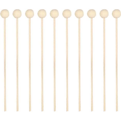 Set Mit 10 Geraden Rattanstäben, Natürliche Duftdiffusoren, Ätherische Öldiffusoren, Rattanstäbe Mit Holzperle (elfenbein) - M-ivory