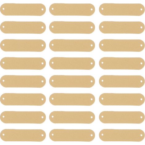 100 Handgefertigte Lederetiketten Für Kleidung Und Hüte – 4,5 X 1,2 Cm – Gelb