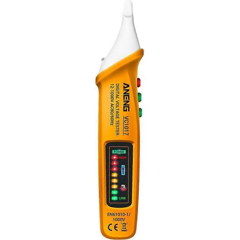 Praktischer Stromprüfstift, Spannungsprüfstift Mit Integrierter Taschenlampe – 17,28 X 3,8 Cm – Gelb