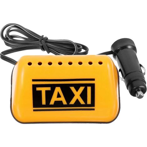 Vintage-taxi-led-leuchtschild – 10,5 X 6,5 Cm – Gelb