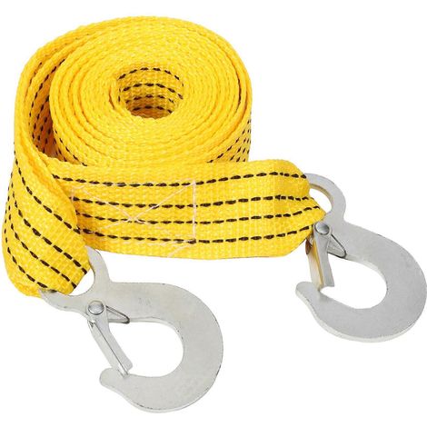 Abschleppseil Für Auto Und Anhänger, Praktisches Und Robustes Outdoor-notfallset, Doppelwandiges Nylon-abschleppseil (gelb, Adlerhaken) – 300,00 X 4,50 X 1,00 Cm – Gelb