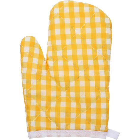 Ofenhandschuh Für Kinder, Hitzebeständiger Ofenhandschuh, Strapazierfähiger Küchenhandschuh Für Kinder – 17,00 X 12,00 X 1,00 Cm – Gelb