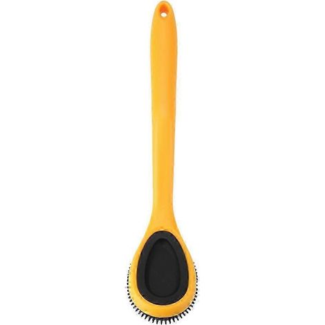 Küchenbürste Aus Silikon Mit Langem Griff (1 Stück) – 28 X 6 X 3 Cm – Gelb