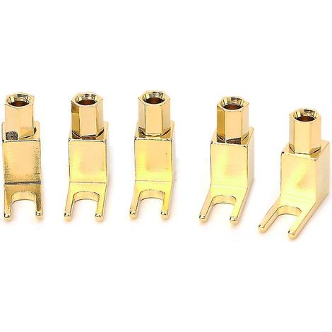 5er-pack Bananenstecker-auf-gabelstecker-adapter, Y-förmiger Lautsprecherkabelanschluss, Bananenstecker