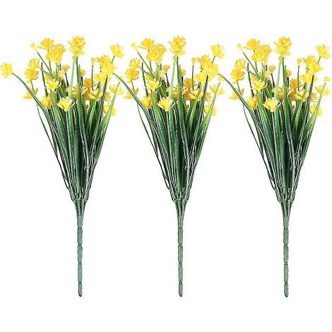 3 Plastikblumen