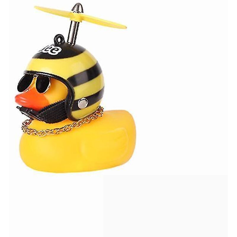 Fahrradklingel In Form Einer Gummiente Mit Led-beleuchtung Und Propellerlenker Für Kinder Und Erwachsene – Modell „little Bee“.
