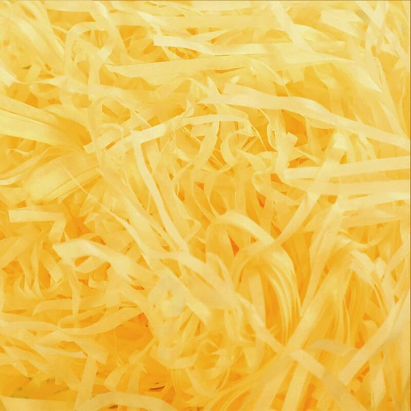 100 Gramm Geschreddertes Gelbes Kraftpapier Zum Befüllen Von Geschenkkörben, Partyartikeln Und Geschenkverpackungen