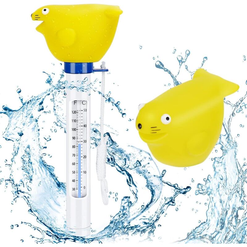 Schwimmendes Poolthermometer Mit Trageband Und Stoßfestem Design Für Pools, Spas, Aquarien, Whirlpools Und Fischteiche