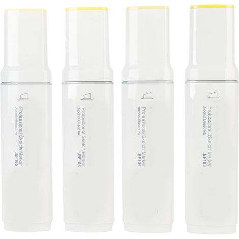 Nachfüllbarer Marker Mit Breiter Spitze, Alkohol-tinte, Ideal Für Graffiti, Beschilderungen Und Außenmalerei – Gelbe Serie