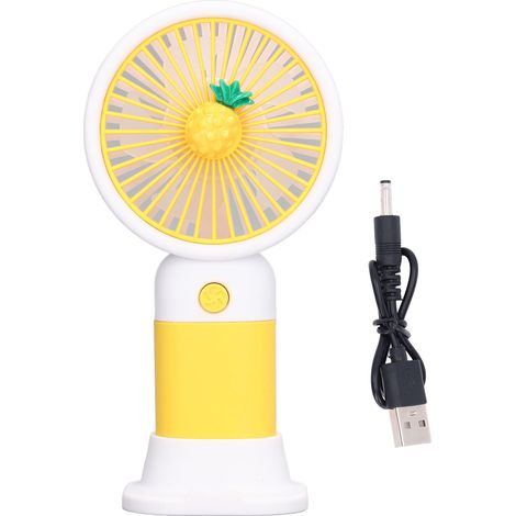 Wiederaufladbarer Usb-taschenventilator – Cartoon-design, Starker Luftstrom Für Reisen, Büro Und Zuhause