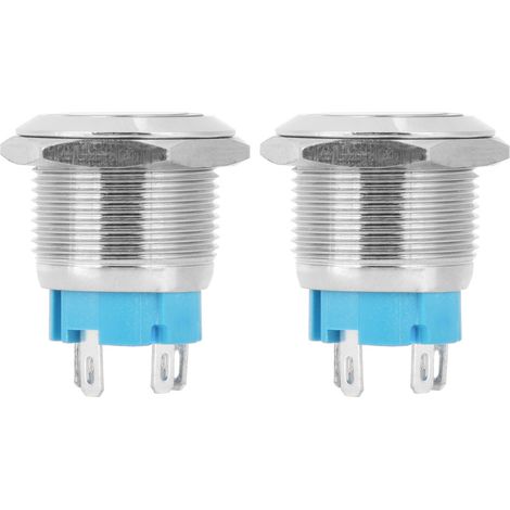Stück 4-polige Automatische Rückstell-drucktaster, Gelb, Flach, Mit Kontrollleuchte, Dc 12v-24v, Ip65