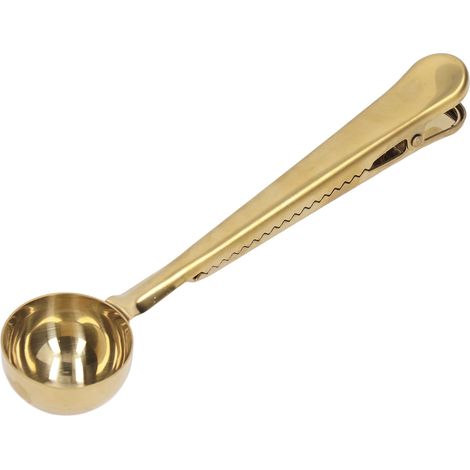 2-in-1-teelöffel-verschlussclip Aus Edelstahl, Ergonomisches Design, Praktisch Zum Erhalt Von Aromen
