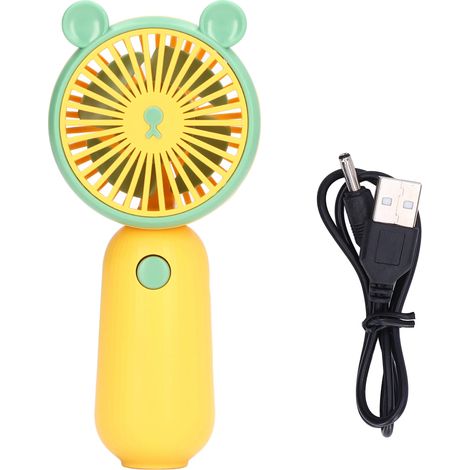 Niedlicher, Bärenförmiger, Tragbarer Usb-ventilator, Wiederaufladbar Und Ergonomisch Für Reisen Und Zuhause