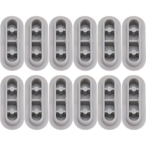 Set Mit 12 Wc-sitzdichtungen, -kissen Und -puffern Für Wc-sitze Zu Hause – 4,5 X 2 Cm – Grau