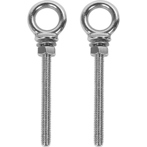 Robuste Hebeösen Aus Edelstahl Mit Muttern, Drehbare Ösen, Ringhakenbolzen, Befestigungsschrauben (m10 X 100 - 316) – 13,70 X 3,20 X 3,20 Cm