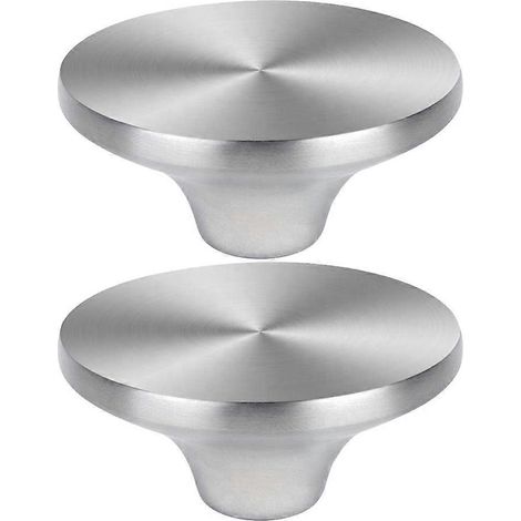Set Mit 2 Ersatzknöpfen Aus Edelstahl Für Glasdeckel (silber) – 5,2 X 5,2 X 2,4 Cm – Silber