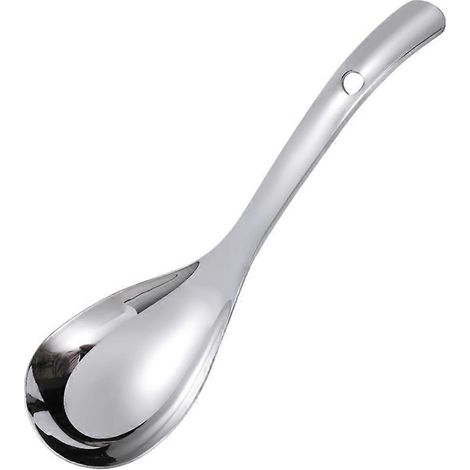 Langstieliger Reislöffel Aus Edelstahl (1 Stück), Küchenutensil Für Haushalt Und Gastronomie (silber) – 236,8 Cm – Silber