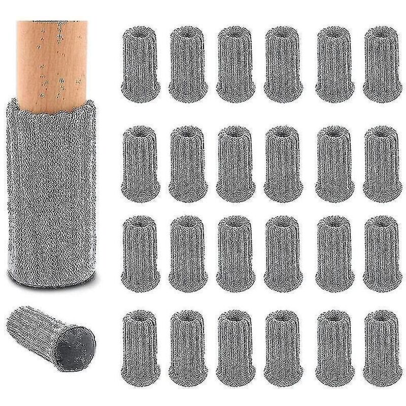 Set Mit 16 Stuhlbeinschonern Aus Netzgewebe, Grau