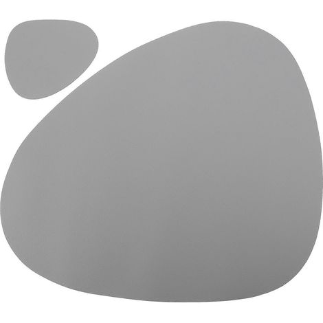 Set Mit 1 Platzset Im Nordischen Stil, Praktisches Pu-essset Mit Integriertem Untersetzer – 45,5 X 36,5 X 0,2 Cm – Grau