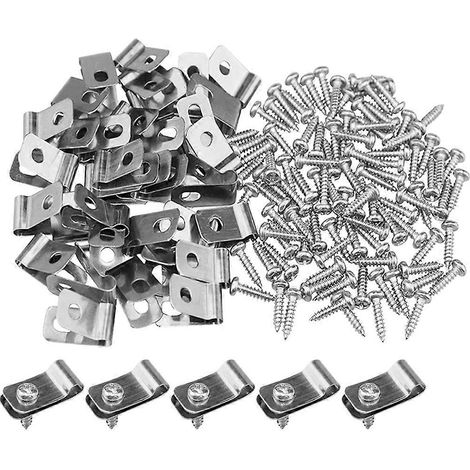 100 Drahtzaunclips, Viehkäfigclips, Aluminium-befestigungsclips Mit Schrauben – 1,9 X 1 Cm