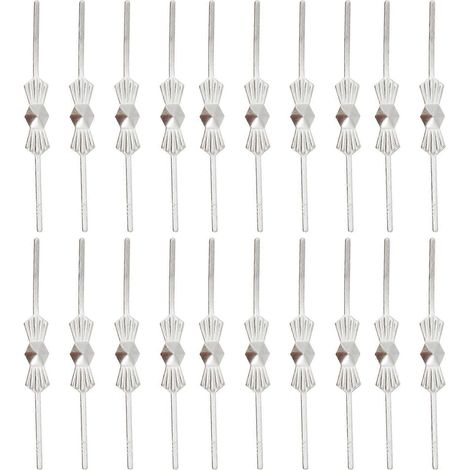 200 Metallverbinder Für Kronleuchter, Befestigungen Für Perlen Und Kristalle, Ersatzteile Für Perlen Und Schleifen – 4 X 1 Cm – Silber