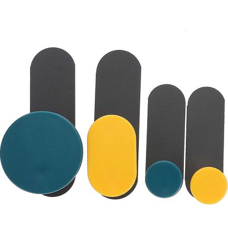 Set Mit 4 Dekorativen Haken Für Zuhause, Tragbare Wandhaken, Schlüsselhaken – 10 X 3,8 Cm – Grau