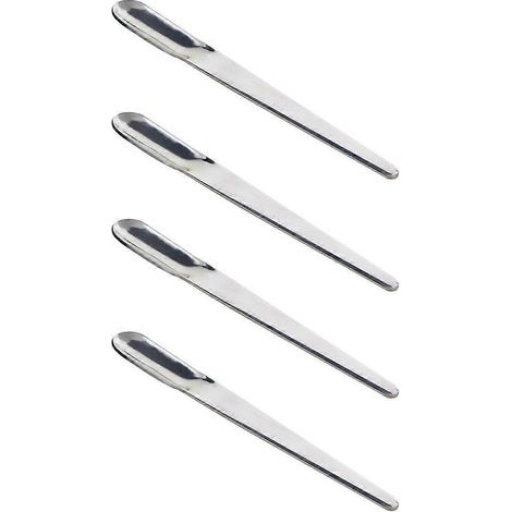 Set Mit 4 Mini-espressolöffeln Aus Edelstahl, Mini-dessertlöffel – 11,00 X 1,50 X 0,12 Cm – Silber