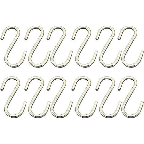 Set Mit 100 S-förmigen Metallhaken Für Küche Und Schlafzimmer, Aus Extrem Robustem Edelstahl, Zum Aufhängen Von Kleidung Und Organisieren Von Regalen. – 100 Stück – Silber
