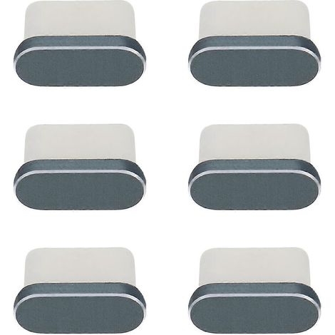 6er-pack Staubschutzkappen Für Usb-c-anschlüsse Zum Schutz Des Datenanschlusses Ihres Mobiltelefons – 1 X 0,5 Cm – Grau