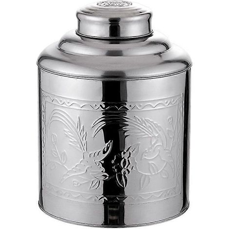 Tragbarer Teebehälter Aus Edelstahl, Luftdichter Behälter Für Losen Tee – 11,00 X 8,80 X 5,50 Cm – Silber