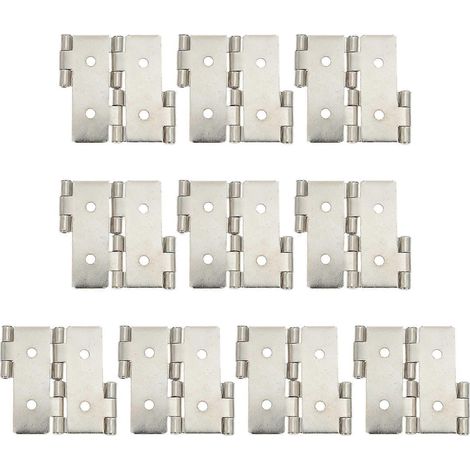 10 Scharniere Für Paravents, Türscharniere Aus Eisen Im Retro-stil Für Schränke – 4,70 X 4,50 X 0,50 Cm – Silber