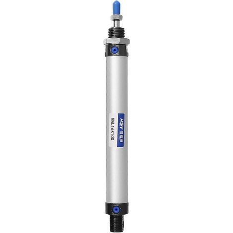 Doppeltwirkender Pneumatikzylinder, Einzelkolben, 16 Mm Bohrung, 100 Mm Hub, Stiftform – 21,00 X 2,50 X 2,50 Cm
