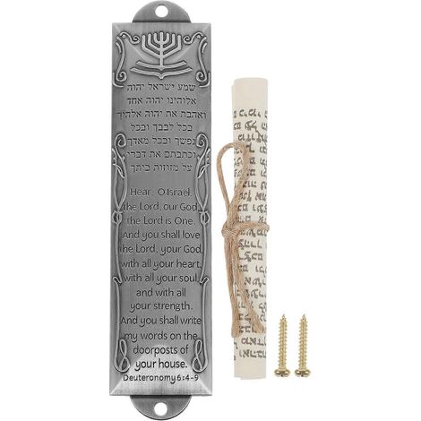 Mesusa Im Retro-stil Für Die Haustür, Dekorative Metallplakette, Segenssymbol – 13,2 X 3,2 Cm