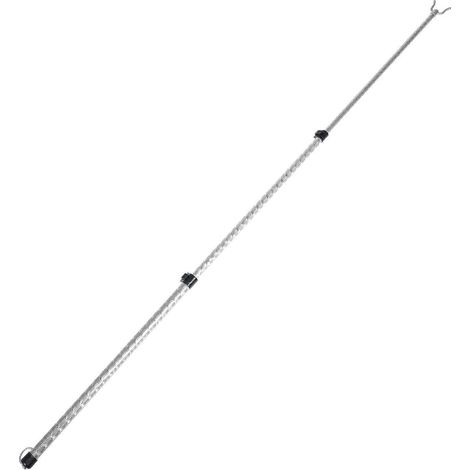 Teleskophaken Aus Aluminiumlegierung Zum Aufhängen Von Wäsche – 128,00 X 5,00 X 2,50 Cm – Silber