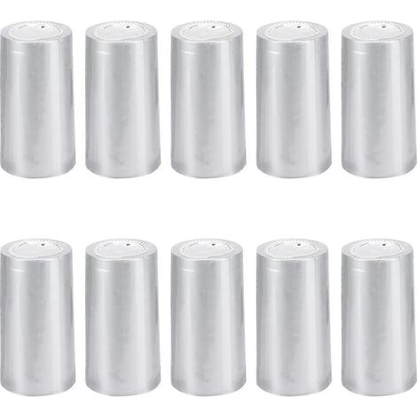 100 Schrumpffolien Für Flaschen Mit Fermentiertem Rotwein – 6,00 X 3,00 X 3,00 Cm – Silber