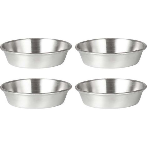 4er-set Gewürzschalen, Saucenschalen, Küchenutensilien. – 10,00 X 10,00 X 2,50 Cm – Silber