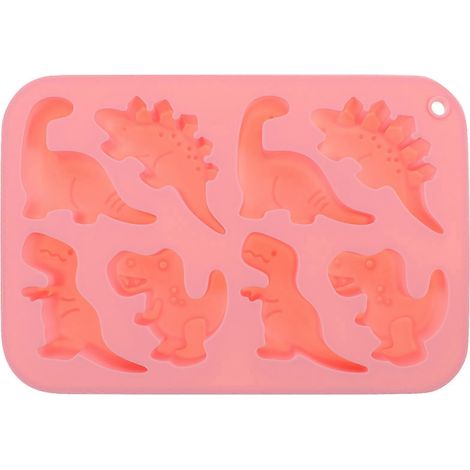 Silikonform In Dinosaurierform, Backform, Tablett, Diy-backwerkzeug Für Schokoladenkuchen Und Desserts – 18,80 X 12,50 X 2,30 Cm – Grau