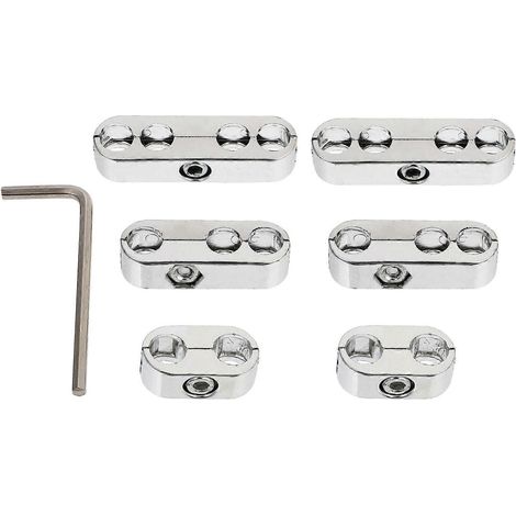 Zündkerzenkabel-trennset Aus Chrom, Kabelmanagement-schutzhüllen Für Fahrzeuge, Klemme – 4,8 X 1,8 Cm – Silber