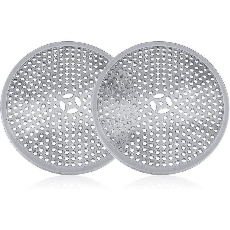 Set Mit 2 Duschablaufabdeckungen Aus Edelstahl, Haarfilter, Verchromter Ablaufdeckel, Ersatzablauf
