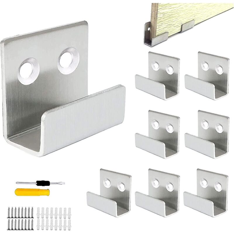 Gzjiyu Set Mit 8 Edelstahl-wandhaken Für Badezimmer, Küche, Garage, Garderobe, Hochleistungshaken, 16 Schrauben, 16 Dübel Und 1 Schraubendreher Inklusive.