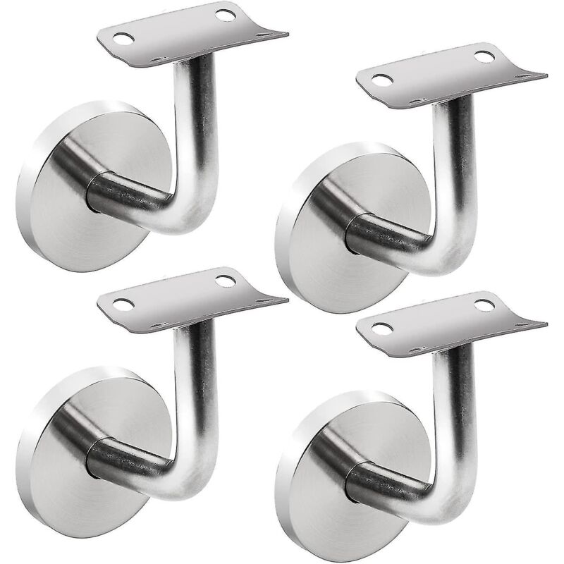 Set Mit 4 Wandhalterungen Für Handläufe, Treppengeländerhalterungen Aus Edelstahl, Handlaufhalterung Mit Abdeckrosette Für Den Innen- Und Außenbereich