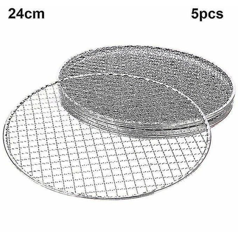 Packung Mit 5 Runden Einweg-grillrosten, 24 Cm.