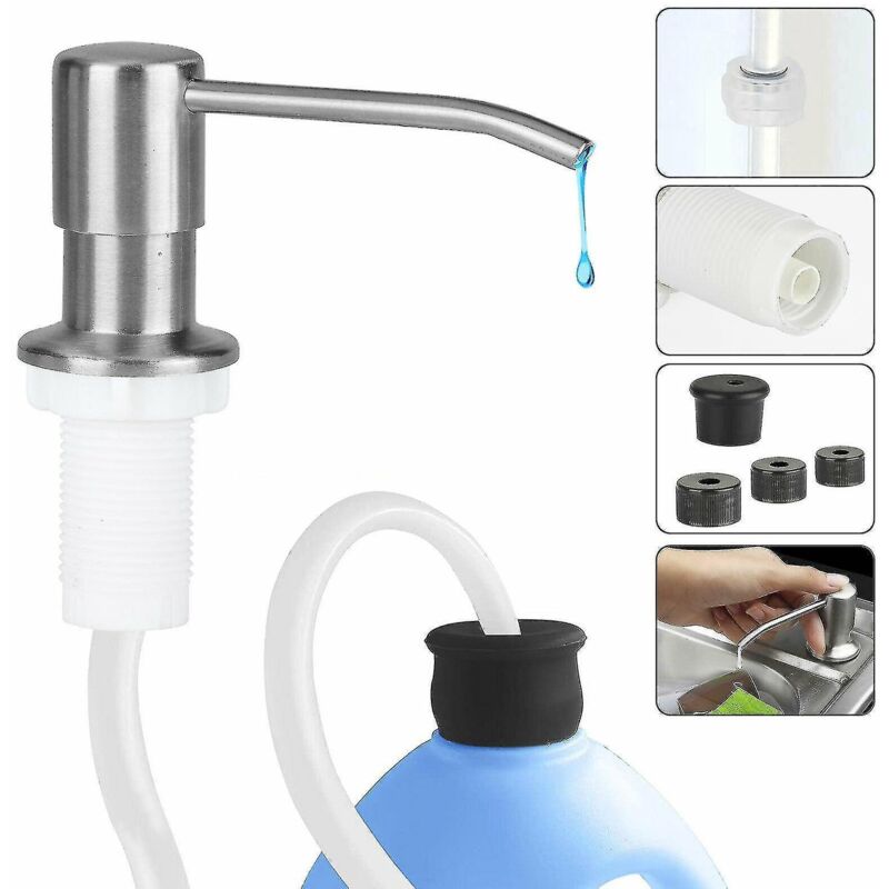 300-ml-flüssigseifenspender Für Spülbecken, Edelstahl-pumpflasche, Tube