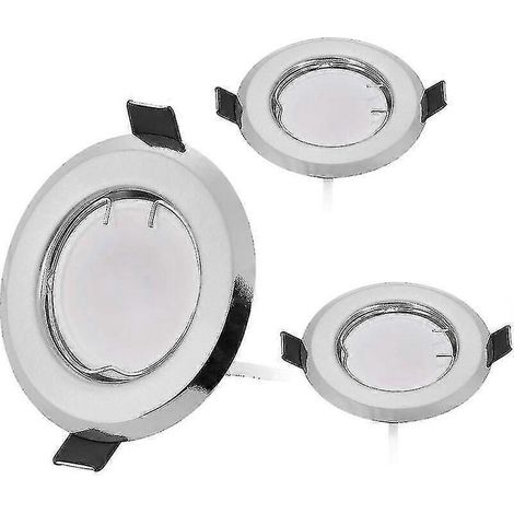 Set Aus 3 Ultradünnen Led-einbaustrahlern Mit 3 X 5w Dimmbaren Leuchtmitteln, 220v Strahlermodul, 55mm Ausschnitt, Warmweiß 3000k, 120° Abstrahlwinkel.