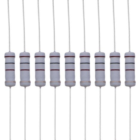 100 X 100 Ohm, 2 W, 5 % Toleranz Kohleschichtwiderstände Mit Axialer Anschlussfläche – 6 X 0,5 Cm – Grau