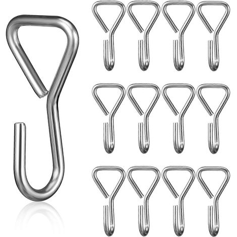 Packung Mit 100 S-haken, Seilhaken, Robusten Edelstahlhaken, Aufhängehaken, Autoseilbefestigungshaken – 3,20 X 1,60 X 0,50 Cm