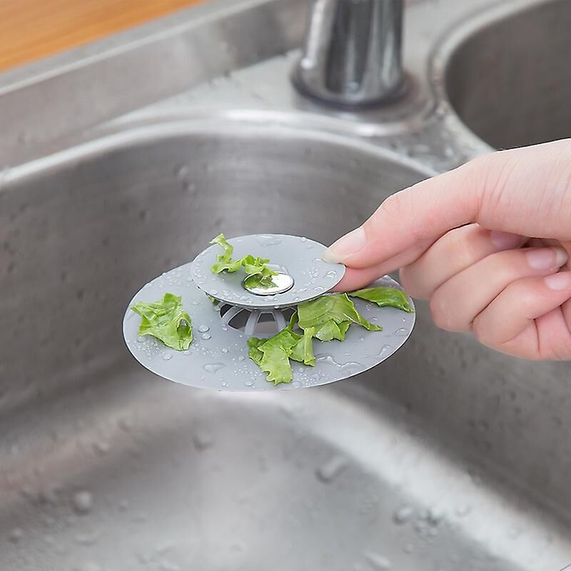 Set Mit 5 Grauen Silikon-spülbeckenfiltern, 10 Cm Durchmesser, Für Dusche Und Küchenspüle